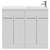 Napoli Combination Gloss White 1000mm Floor Standing Vanity Unit with Slimline 1 Tap Hole Round Basin and 4 Doors with Chrome Handles Front View