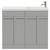Napoli Combination Gloss Grey Pearl 1000mm Floor Standing Vanity Unit with Slimline 1 Tap Hole Round Basin and 4 Doors with Chrome Handles Front View