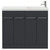 Napoli Combination Gloss Grey 1000mm Floor Standing Vanity Unit with Slimline 1 Tap Hole Round Basin and 4 Doors with Chrome Handles Front View