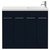 Napoli Combination Deep Blue 1000mm Floor Standing Vanity Unit with Slimline 1 Tap Hole Round Basin and 4 Doors with Chrome Handles Front View