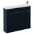 Napoli Combination Deep Blue 1000mm Floor Standing Vanity Unit with Slimline 1 Tap Hole Round Basin and 4 Doors with Chrome Handles Left Hand View