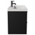 Napoli Nero Oak 800mm Wall Mounted Vanity Unit with 1 Tap Hole Slim Edge Basin and 2 Drawers with Gunmetal Grey Handles Side View