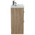 Napoli Bordalino Oak 800mm Floor Standing Vanity Unit with 1 Tap Hole Slim Edge Basin and 2 Drawers with Gunmetal Grey Handles Side View