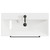 Napoli Deep Blue 800mm Wall Mounted Vanity Unit with 1 Tap Hole Slim Edge Basin and 2 Drawers with Gunmetal Grey Handles View from Top