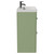 Napoli Olive Green 800mm Floor Standing Vanity Unit with 1 Tap Hole Slim Edge Basin and 2 Drawers with Gunmetal Grey Handles Side View