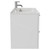 Napoli Gloss White 800mm Wall Mounted Vanity Unit with 1 Tap Hole Minimalist Basin and 2 Drawers with Chrome Handles Side View