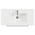 Napoli Gloss White 800mm Wall Mounted Vanity Unit with 1 Tap Hole Minimalist Basin and 2 Drawers with Chrome Handles View from Top