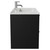 Napoli Nero Oak 800mm Wall Mounted Vanity Unit with 1 Tap Hole Minimalist Basin and 2 Drawers with Chrome Handles Side View