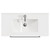Napoli Nero Oak 800mm Wall Mounted Vanity Unit with 1 Tap Hole Minimalist Basin and 2 Drawers with Chrome Handles View from Top