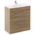Napoli Bordalino Oak 800mm Floor Standing Vanity Unit with 1 Tap Hole Minimalist Basin and 2 Drawers with Chrome Handles Left Hand View