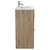 Napoli Bordalino Oak 800mm Floor Standing Vanity Unit with 1 Tap Hole Minimalist Basin and 2 Drawers with Chrome Handles Side View