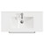 Napoli Bordalino Oak 800mm Wall Mounted Vanity Unit with 1 Tap Hole Minimalist Basin and 2 Drawers with Chrome Handles View from Top