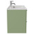 Napoli Olive Green 800mm Wall Mounted Vanity Unit with 1 Tap Hole Minimalist Basin and 2 Drawers with Chrome Handles Side View