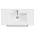 Napoli Olive Green 800mm Wall Mounted Vanity Unit with 1 Tap Hole Minimalist Basin and 2 Drawers with Chrome Handles View from Top