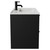 Napoli Nero Oak 800mm Wall Mounted Vanity Unit with 1 Tap Hole Minimalist Basin and 2 Drawers with Matt Black Handles Side View