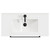 Napoli Deep Blue 800mm Floor Standing Vanity Unit with 1 Tap Hole Minimalist Basin and 2 Drawers with Matt Black Handles View from Top