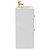 Napoli Gloss White 800mm Floor Standing Vanity Unit with 1 Tap Hole Minimalist Basin and 2 Drawers with Brushed Brass Handles Side View