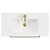 Napoli Gloss Grey Pearl 800mm Floor Standing Vanity Unit with 1 Tap Hole Minimalist Basin and 2 Drawers with Brushed Brass Handles View from Top