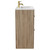Napoli Bordalino Oak 800mm Floor Standing Vanity Unit with 1 Tap Hole Minimalist Basin and 2 Drawers with Brushed Brass Handles Side View