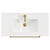 Napoli Bordalino Oak 800mm Floor Standing Vanity Unit with 1 Tap Hole Minimalist Basin and 2 Drawers with Brushed Brass Handles View from Top