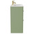 Napoli Olive Green 800mm Floor Standing Vanity Unit with 1 Tap Hole Minimalist Basin and 2 Drawers with Brushed Brass Handles Side View