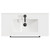 Napoli Gloss White 800mm Floor Standing Vanity Unit with 1 Tap Hole Minimalist Basin and 2 Drawers with Gunmetal Grey Handles View from Top