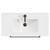 Napoli Gloss Grey 800mm Wall Mounted Vanity Unit with 1 Tap Hole Minimalist Basin and 2 Drawers with Gunmetal Grey Handles View from Top
