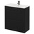 Napoli Nero Oak 800mm Floor Standing Vanity Unit with 1 Tap Hole Minimalist Basin and 2 Drawers with Gunmetal Grey Handles Right Hand View