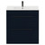Napoli Deep Blue 800mm Floor Standing Vanity Unit with 1 Tap Hole Minimalist Basin and 2 Drawers with Gunmetal Grey Handles Front View