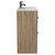 Napoli Bordalino Oak 800mm Floor Standing Vanity Unit with 1 Tap Hole Minimalist Basin and 2 Drawers with Gunmetal Grey Handles Side View