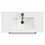 Napoli Bordalino Oak 800mm Floor Standing Vanity Unit with 1 Tap Hole Minimalist Basin and 2 Drawers with Gunmetal Grey Handles View from Top