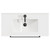 Napoli Deep Blue 800mm Wall Mounted Vanity Unit with 1 Tap Hole Minimalist Basin and 2 Drawers with Gunmetal Grey Handles View from Top