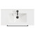 Napoli Olive Green 800mm Wall Mounted Vanity Unit with 1 Tap Hole Minimalist Basin and 2 Drawers with Gunmetal Grey Handles View from Top