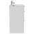 Napoli Gloss White 600mm Floor Standing Vanity Unit with 1 Tap Hole Minimalist Basin and 2 Drawers with Chrome Handles Side View