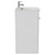 Napoli Gloss White 600mm Floor Standing Vanity Unit with 1 Tap Hole Minimalist Basin and 2 Doors with Chrome Handles Side View