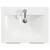 Napoli Gloss White 600mm Floor Standing Vanity Unit with 1 Tap Hole Minimalist Basin and 2 Doors with Chrome Handles View from Top