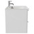 Napoli Gloss White 600mm Wall Mounted Vanity Unit with 1 Tap Hole Minimalist Basin and 2 Drawers with Chrome Handles Side View