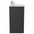 Napoli Gloss Grey 600mm Floor Standing Vanity Unit with 1 Tap Hole Minimalist Basin and 2 Doors with Chrome Handles Side View