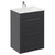 Napoli Gloss Grey 600mm Floor Standing Vanity Unit with 1 Tap Hole Minimalist Basin and 2 Drawers with Chrome Handles Left Hand View