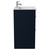 Napoli Deep Blue 600mm Floor Standing Vanity Unit with 1 Tap Hole Minimalist Basin and 2 Drawers with Chrome Handles Side View