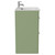 Napoli Olive Green 600mm Floor Standing Vanity Unit with 1 Tap Hole Minimalist Basin and 2 Drawers with Chrome Handles Side View