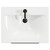 Napoli Gloss Grey Pearl 600mm Wall Mounted Vanity Unit with 1 Tap Hole Minimalist Basin and 2 Drawers with Matt Black Handles View from Top