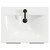 Napoli Deep Blue 600mm Floor Standing Vanity Unit with 1 Tap Hole Minimalist Basin and 2 Doors with Matt Black Handles View from Top