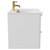 Napoli Gloss White 600mm Wall Mounted Vanity Unit with 1 Tap Hole Minimalist Basin and 2 Drawers with Brushed Brass Handles Side View