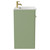 Napoli Olive Green 600mm Floor Standing Vanity Unit with 1 Tap Hole Minimalist Basin and 2 Doors with Brushed Brass Handles Side View