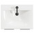 Napoli Gloss White 600mm Floor Standing Vanity Unit with 1 Tap Hole Minimalist Basin and 2 Doors with Gunmetal Grey Handles View from Top