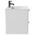 Napoli Gloss White 600mm Wall Mounted Vanity Unit with 1 Tap Hole Minimalist Basin and 2 Drawers with Gunmetal Grey Handles Side View