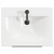 Napoli Gloss Grey Pearl 600mm Floor Standing Vanity Unit with 1 Tap Hole Minimalist Basin and 2 Drawers with Gunmetal Grey Handles View from Top