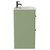 Napoli Olive Green 600mm Floor Standing Vanity Unit with 1 Tap Hole Minimalist Basin and 2 Drawers with Gunmetal Grey Handles View from Side Napoli Olive Green 600mm Floor Standing Vanity Unit with 1 Tap Hole Minimalist Basin and 2 Drawers with Gunmetal Grey Handles View from Side