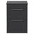 Napoli Gloss Grey 600mm x 390mm Floor Standing Vanity Unit for Countertop Basins and 2 Drawers with Chrome Handles Front View